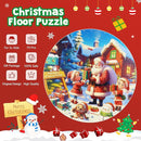 Christmas Puzzles for Kids Ages 4-6, Kids Puzzles with Santa Claus & Snowman,70 Piece Round Large Floor Puzzles for Kids Ages 3 4 5 6 7 8, Educational Toy Gift Jigsaw Puzzles for 5 Year Old Boys Girls by TinyTreasures Baby Boutique
