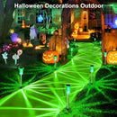DenicMic Halloween Solar Lights Outdoor 10 Pack Green LED Waterproof Yard Garden Patio Backyard Pathway Walkway Landscape Lawn Outside Halloween Decorations Outdoor by CozyNest Decor