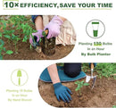 Haliaeetus Bulb Planter Tool, 4 inches Depth Mark Hand Bulb Planter, Non-Bending Stainless Steel Bulb Planter Digger, Garden Bulb Transplanter with Comfortable Wood Handle for Planting Tulip, Daffodil by GreenHaven Gardens
