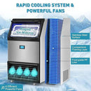 Commercial Ice Maker Machine 550LBS/24H with 185LBS Large Ice Storage Bin, 162Pcs Clear Ice Cubes in 11Mins, Stainless Steel Under Counter Industrial Ice Machine for Bar, Restaurant Business by CozyNest Decor