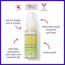 California Baby Natural Bug Repellent Spray | Citronella Bug Spray | DEET-Free | Repels Mosquitoes + Bugs | Allergy Friendly | Great Smell | Baby & Adult Insect Repellent Spray | 59 mL / 2 oz. by TinyTreasures Baby Boutique