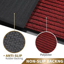Yimobra Front Door Mat Outdoor Indoor Entrance, 100% Waterproof All-Season All Weather Doormat, Welcome Matt Outside Entry, Non Slip, Low Profile, Heavy Duty Patio Porch Floor Mats,47 x 24,Black Red by CozyNest Decor