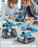 5 in 1 STEM RC Robot Building Kit, 398PCS APP & Remote Control Blocks DIY Engineering Robotics, Erector Science Set for Kids Age 6 7 8 9 10 11 12+, Educational Learn Toys Gift for Boys & Girls by TinyTreasures Baby Boutique