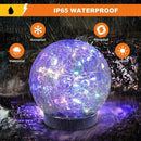 Solar Globe Lights Outdoor Waterproof-Solar Balls-Solar Garden Lights-Solar Orbs for Outside 2 Pack Cracked Glass Ball for Lawn Patio Yard Backyard Decorations, DS-XBQ-1-1-1 by GreenHaven Gardens