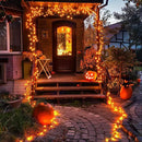 JMEXSUSS 2 Pack Orange Halloween Lights: 100 LED 33ft Solar Halloween Lights Outdoor Waterproof - 8 Modes Orange Lights for Halloween Outside Tree Gardens Party by GreenHaven Gardens
