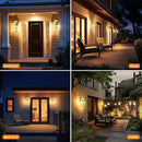 WIHTU Outdoor Wall Lantern, Porch Lights with Glass Shade, Waterproof Sconce Light, Aluminum Exterior Lighting Fixture, Anti-Rust Front Door Outdoor Lights for House, Gold by GreenHaven Gardens