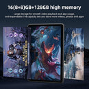 Tablet 10 Inch Android 14 Tablet, 16GB RAM 128GB ROM, 1TB Expansion, Octa-core, Large Capacity Battery, 5MP + 8MP Dual Camera, 5G/2.4G WiFi, Bluetooth 5.0, GPS, Drop-Proof Case - Black (Black) by TinyTreasures Baby Boutique