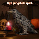 Gothic Home Decor Fake Crow Light Holder Raven Lamp Tealight Candle Holder Resin Statue Half Gold by CozyNest Decor