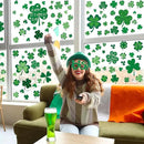 9 Sheets St Patricks Day Window Clings, 115 PCS St Patrick's Day Shamrock Window Stickers for St Patricks Day Decorations, Green Static Spring Window Clings for Glass Windows St Patricks Day Decor by CozyNest Decor