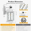 VIANIS 2-Pack Motion Sensor Outdoor Lights for House, White Garage Light Wall Mount Lantern, Modern Exterior LED Wall Lights Fixtures with Ripple Tempered Glass, Outside Wall Sconce Lamp for Porch by GreenHaven Gardens