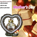 Solar Owl Garden Statue, Outdoor Waterproof Handmade Resin Statue,Garden Sculpture with Solar LED Lights, Warm Owl Statue Decoration, Suitable for Roads, Yards, lawns (Warm Owl Family) by GreenHaven Gardens