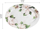 Bico Magnolia Floral Ceramic 16 inch Oval Platter, Microwave & Dishwasher Safe by CozyNest Decor