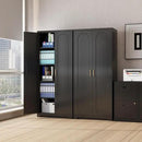 Metal Tall Black Cabinet, 71' Pantry Cabinet with Doors and 4 Adjustable Shelves, for Pantry, Laundry Room, Living Room, Dining Room by CozyNest Decor