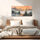 Tsomzxng Canvas Art Wall Decor For Living Room Mountain Wall Art Picture For Bedroom Modern Office Wall Decorations Forest River Landscape Paintings Pictures Artwork Aesthetic 20 X 40 In by CozyNest Decor