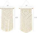Dahey 2 Pcs Macrame Wall Hanging Small Woven Tapestry Wall Art Decor - Beautiful for Boho Home Dorm College Classroom Decor, Apartment, Nursery, Party Decorations, 16.5" L x 10" W and 17.5"x 10"W by CozyNest Decor