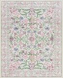 Wonnitar Purple Floral 8x10 Area Rugs, Washable Rug for Living Room, Soft Ultra-Thin Non-Shedding Large Indoor Boho Carpet for Bedroom Nursery Playroom Classroom Decor, Light Purple/Pink by TinyTreasures Baby Boutique