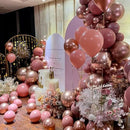 130pcs Retro Pink Balloons Different Sizes 18" 12" 10" 5" Blush Pink Latex Balloon Garland Arch Kit for Birthday Baby Shower Valentine's Day Wedding Anniversary Party Decorations by CozyNest Decor