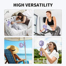 AMACOOL Battery Operated Stroller Fan Flexible Tripod Clip On Fan with 3 Speeds and Rotatable Handheld Personal Fans for Car Seat Crib Bike Treadmill (Purple) by TinyTreasures Baby Boutique