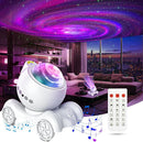 ENOKIK Galaxy Projector, Star Aurora Projector Built-in Bluetooth Speaker, Night Light for Kids Adults, White Noise Light for Home Decor/Relaxation/Party/Music/Gift (White) by TinyTreasures Baby Boutique
