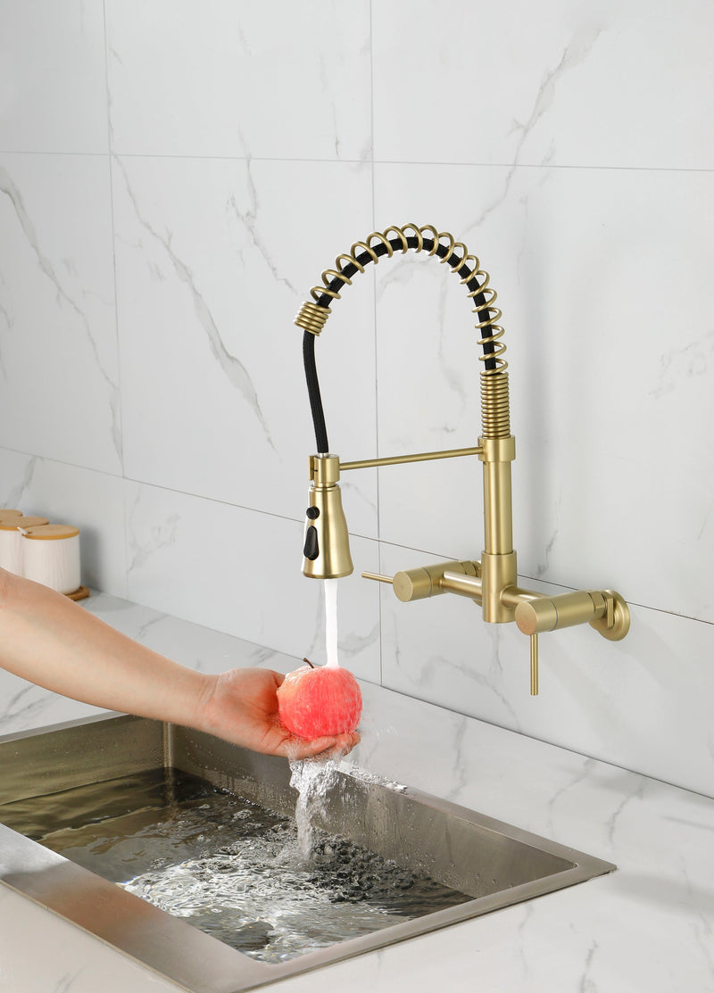 3 Functions Wall Mounted Bridge Kitchen Faucet