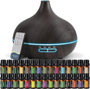 SACATR Aroma Diffiser with Essential Oils Set, 550 ML Essential Oil Diffuser with Remote, Ultrasonic Technology Aromatherapy Diffusers Auto Shut-Off for Office, Home by CozyNest Decor