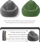 LPMOERA Bean Bag Chairs for Kids/Teen with Memory Foam Filling Bean Bag Sofa with Soft Corduroy Fabric BeanBag Chair for Living Room Bedroom College Dorm Reading Chair Blue by TinyTreasures Baby Boutique