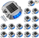 VOLISUN Solar Deck/Dock Lights, 16-Pack Led IP67 Waterproof Outdoor Warning Step Lights for Driveway Sidewalk Garden Pathway Yard (Blue) by CozyNest Decor