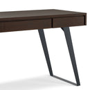 Handcrafted Acacia Hardwood Desk with Keyboard Tray