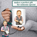 Personalized Coffee Mug, Custom Drawing Portrait Gift, Funny Customized Coffee Gift for Men & Women, Custom Mugs with Pictures, Green 15oz Customized Ceramic Tea Cup by TinyTreasures Baby Boutique
