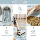 OJIA Animal Print Washable Area Rug 5x7, Soft Nursery Rugs for Living Room Ultra-Thin Non-Shedding Kids Bedroom Rug, Stain Resistant Throw Rug Large Carpet for Dining Room, Light Blue by TinyTreasures Baby Boutique