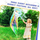 Lenwen 16 Pcs Giant Bubble Wands Kit Big Maker Toy Large Gigantic Bubble Wands with Refill and Tray for Summer School Birthday Outdoor Playtime Fun Activity Party Favors(Classic) by TinyTreasures Baby Boutique