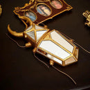 Decorative Bug Insects Beetle Mirrors - Gold Resin and Glass Wall Decor, Perfect for Victorian and European Themed Homes (Sheep Horn Beetle) by CozyNest Decor