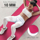 Extra Thick Exercise Yoga Mat with Strap - 2/5 Inch (10MM), Non-Slip Workout Mat for Yoga, Pilates, and Floor Exercises by TinyTreasures Baby Boutique