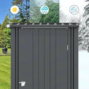 Greesum 3×3FT Outdoor Storage Shed, Metal Sheds with Sloping Roof and Lockable Single Door, Steel Tool Shed for Backyard, Bike, Patio, Garage, Lawn, Black by GreenHaven Gardens