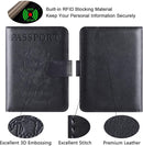 Passport Holder Cover Wallet Travel Essentials Leather Rfid Blocking Case Vacation Luggage Must Haves Travel Accessories for Men Women (120
