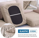 hyha Waterproof Couch Cushion Covers for Pets, Non Slip Sofa Seat Cover for Dogs Washable, Soft Thick Stretch Jacquard Fabric, Sofa Slipcovers with Elastic Bottom (1 Piece for Large, Taupe) by CozyNest Decor