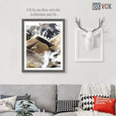VCK 24x30 Frame Set of 3, Gray Solid Wood Poster Picture Frame, Exclusive Wood Grain, Wall Mounting Hanging by CozyNest Decor