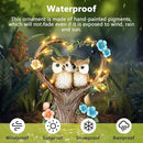 Solar Garden Owl Statue, Owl Figurines with Solar LED Lights for Garden Patio Lawn Ornaments, Indoor Outdoor Decor Waterproof Garden Gift for Owl Lovers 7'' by GreenHaven Gardens