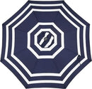 Sunnydaze Outdoor Patio Umbrella - Polyester Table Market Umbrella with Push-Button Tilt and Crank - 8 Sturdy Ribs - Navy Blue Stripe - 9ft by GreenHaven Gardens
