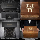 Personalized Whiskey Decanter Set with 4 Square Rocks Glasses - Gift Box Available by CozyNest Decor