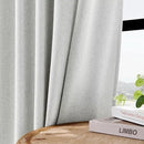Joydeco Light Filtering Curtains 90 Inches Long for Bedroom Living Room, Faux Linen Curtains 90 Inch Length 2 Panels Set,Pinch Pleat Curtains for Bedroom Living Room(52x90 inch, Greyish White) by CozyNest Decor