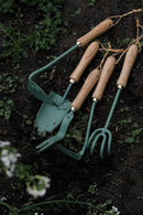 Barebones Triangle Hoe - Stainless Steel Blade Japanese Gardening Tools for Weeding Long Handle and Hand Hoe (Ash/Mint) by GreenHaven Gardens