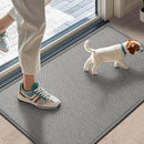 LEKEEPGO Door Mat 17"x29", Non Slip Door Mat Indoor Entrance, Rubber Backing Front Indoor Door mat Washable Absorbent Low-Profile Entryway Entry Resist Dirt Inside Door Mats, Light Grey by CozyNest Decor