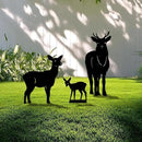 3 Pack Deer Metal Garden Decorative Stakes, Weather Proof Silhouette Statues for Yard, Patio,Outdoor Decor for Deer Lovers and Pet Owners by CozyNest Decor