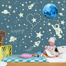 530 Glow in The Dark Stars Ceiling Stars Glow in The Dark Glow Moon and Space Wall Decals Astronaut Universe Galaxy Planet Wall Stickers Glowing Wall Stickers Kid Boys Living Room Decor by TinyTreasures Baby Boutique