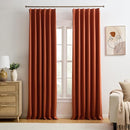 KEQIAOSUOCAI 96 Inch Copper Burnt Orange Blackout Curtains for Living Room 2 Panels Sets,Pinch Pleat with Hooks, Thermal Pleated Window Drapes Boho Rustic 70s Curtain for Bedroom W40 x L96 by TinyTreasures Baby Boutique