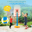 Costzon Kids Basketball Hoop, Height Adjustable 3.9FT- 5.2FT Basketball Goal for Kids, Portable Mini Basketball Set, Indoor Outdoor Toddler Basketball Hoop, Gift for Boys Girls by TinyTreasures Baby Boutique