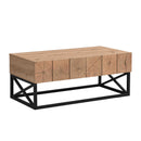 43.31" Luxury Coffee Table with Two Drawers, Industrial Coffee Table for Living Room, Bedroom & Office