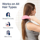 Crave Naturals Glide Thru Detangling Brush for Adults and Kids - Detangler Brush for Curly or Straight, Wet or Dry Hair - Gentle on Tangles Hair Comb - 7.5x3-Inch, Pink and Purple (Pack of 2) by TinyTreasures Baby Boutique