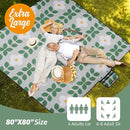 Picnic Blankets Extra Large - Beach Blanket Waterproof Sandproof with Shoulder Strap, Machine Washable, Outdoor Blanket with Stakes for Grass Concert, Park, Lawn,Travel,Spring Summer.Green by TinyTreasures Baby Boutique